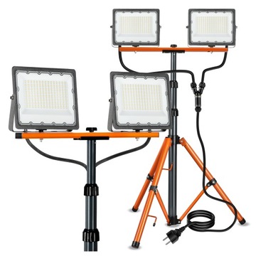 Halogen LED Budowlany Statyw Naświetlacz 200W Reflektor 18000lm przewód 3m