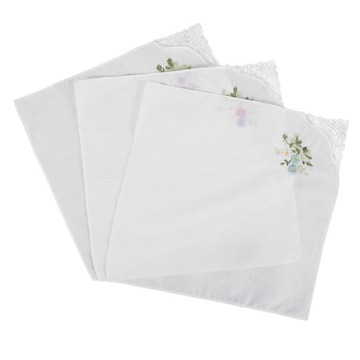 ШАРФ КРУЖЕВНОЙ БЕЛЫЙ 28.00Х28.00Х0,10СМ 3 ШТ.