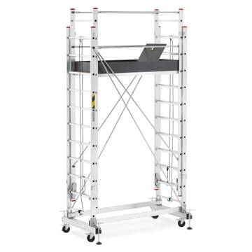 Rusztowanie aluminiowe jezdne wysuwane z linką składane HIGHER 2x15 8,3m