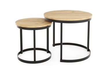 Stolik kawowy mini ława 2w1 okrągły loft