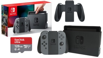 Konsola Nintendo Switch Grey Szary V2 Joy-Con + Karta 128GB