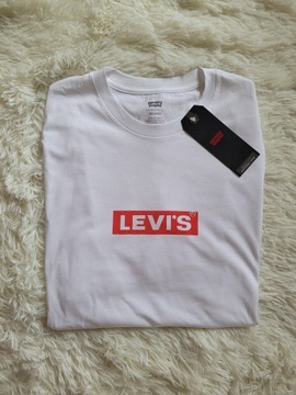 t-shirt koszulka Levi`s L biały relaxed NOWOŚĆ