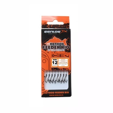 Przypony GENLOG Method Feeder Rig z igłą hak BKK nr plecionka 0.12mm/10cm