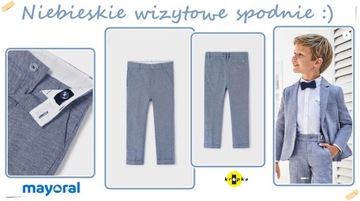 NIEBIESKIE WIZYTOWE SPODNIE 3542 3486 3267 MAYORAL 134 cm