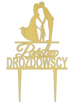 dekoracja tortu para młoda i dziecko, topper,toper