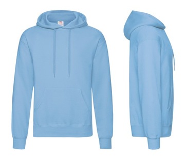 FRUIT OF THE LOOM BLUZA z KAPTUREM Hooded Sky M