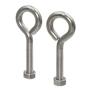 ŚRUBA OCZKOWA NACIĄGOWA NIERDZEWNA M6X40 HAK 1SZT