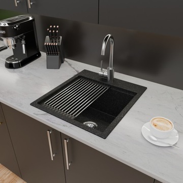 ГРАНИТНАЯ МОЙКА COMFORT 0.0M БЕСПЛАТНЫЙ РУЧНОЙ ХРОМОВЫЙ СИФОН