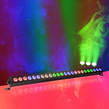 СВЕТОДИОДНАЯ БАР RGBW 24x 4Вт MEGA COLORS DMX 4в1