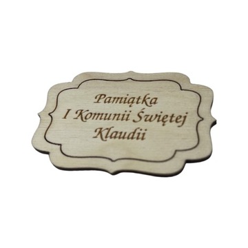 Pamiątka Pierwszej Komunii Świętej Makrama Napis