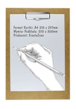 Podkład do rysowania z klipsem A4 - 250 x 360mm P2