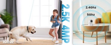 ЭЛЕКТРОННАЯ PTZ-КАМЕРА «НЯНЯ» WIFI ДОМАШНЯЯ IP 2,5K 4MP ВНУТРЕННЯЯ PTZ-КАМЕРА