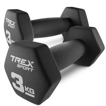 Набор гантелей 2х3 кг и гирь для фитнес-тренировок Trex Sport.