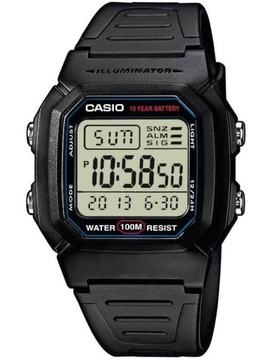 Casio ZEGAREK MĘSKI CASIO W800H-1A (zd100a) - KLASYKA + BOX