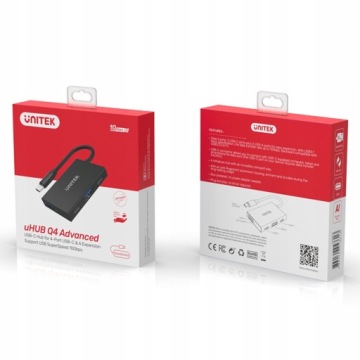 Концентратор USB-C, 10 Гбит/с, 2 порта USB-A, 2 порта USB-C Unitek