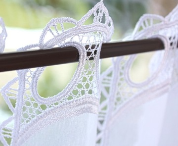 Заздростка Gipiura Белая штора-панель для кухни, высота 60 см