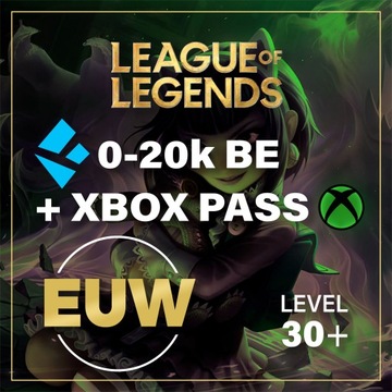 KONTO LEAGUE OF LEGENDS SMURF LOL EUW UNRANKED 30+ LVL UNRANKED + XBOX PASS