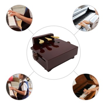 Przedłużacz do pedałów pianina dla dzieci z trzema nogami - brązowymi