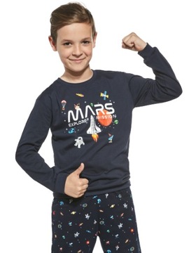 Piżama chłopięca Cornette 966/141 Mars r. 158/164 granatowa kosmos nadruk