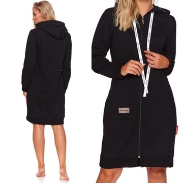 Szlafrok damski z kapturem na zamek DOCTOR NAP 4136 XL