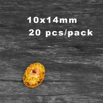 Hurt partia 10/15/20/25 szt symulowane bursztyny 8x10mm 10x14mm 13X18mm