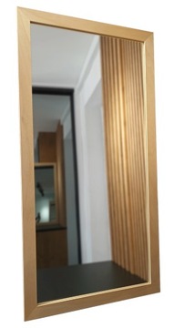 Lustro BOHO w surowej drewnianej ramie 5cm 80x60