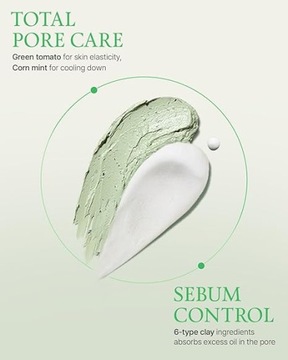 Очищающая маска FULLY Green Tomato Clay Mask, очищающий поры, экстракт зеленого томата