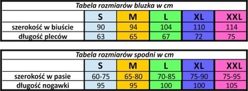 Bawełniana piżama damska krata kwiaty