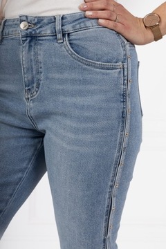 Spodnie jeans damskie M.Sara Boyfriend Niebieskie - XL