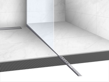 Наклон душевого поддона Vogi, СПРАВА, сталь, 120 см, нержавеющая сталь