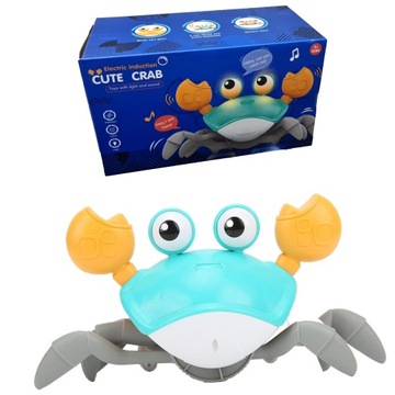 UCIEKAJĄCY KRAB ZABAWKA INTERAKTYWNA PEŁZAJĄCY KRAB Z MELODIĄ LED DUŻY XL