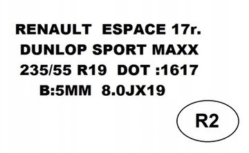 KOLA RÁFKY PNEUMATIKY RENAULT ESPACE V R19 17R