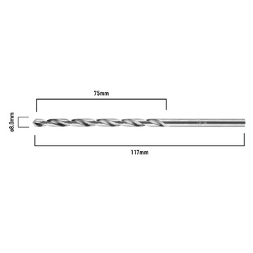 HSS, DIN 338, 8 -мм металлическая тренировка