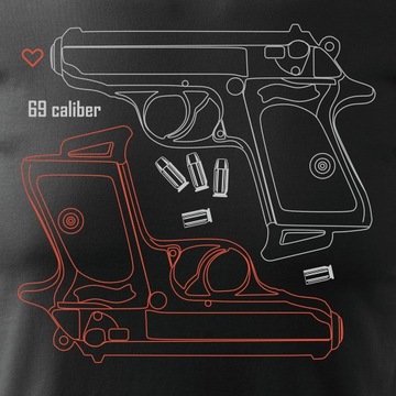 Koszulka z rewolwerem z rewolwerami z pistoletem pistoletami na prezent