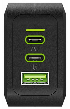 ЗАРЯДНОЕ УСТРОЙСТВО GC POWERGAN 65 Вт, 2x USB-C PD USB-A QC 3.0 + ПАСТА ОТВЕРСТИЯ