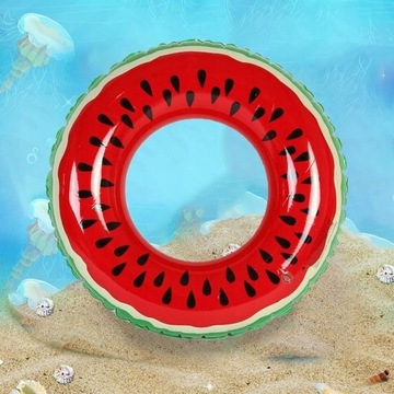 KOŁO DMUCHANE DUŻE MATERAC DO WODY DO PŁYWANIA BASENU ARBUZ KÓŁKO 60cm XL