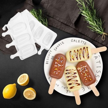 Forems образуют силиконовое мороженое на наборе палочек 8 шт. +Палочки 50x