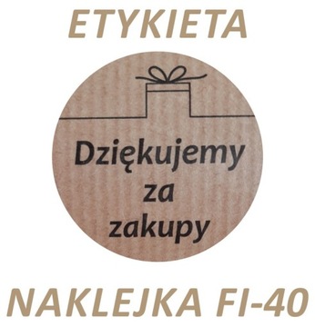 DZIĘKUJEMY ZA ZAKUPY naklejka etykieta EKO KRAFTv2