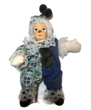 Lalka z porcelanową głową clown 17cm / 36