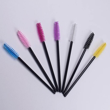 50 x Szczoteczka do rzęs i brwi spiralka klasyczna jednorazowa