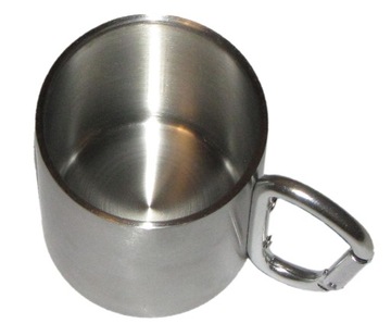 KUBEK STALOWY Z KARABIŃCZYKIEM 220ml