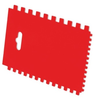 Szpachelka plastikowa UNIWERSALNA ZĘBATA BUDOWLANA 120 x 175 mm