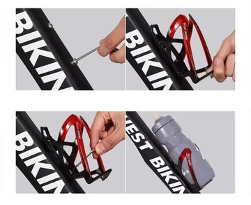 Велокорзина для велосипеда с сине-фиолетовым держателем для бутылки