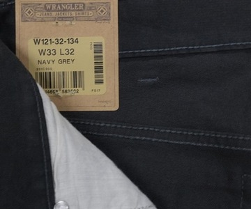 WRANGLER TEXAS STRETCH SPODNIE navy grey W34 L34