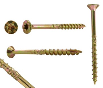 Wkręty ciesielskie TORX łeb stożkowy 4x80 100szt.