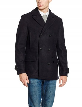 Wełniany płaszcz Tommy Hilfiger Pea Coat L (brak guzików)