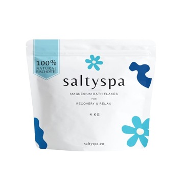 Płatki magnezowe saltyspa 100% biszofit kąpiel regeneracyjna dla skóry 4 kg