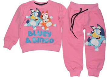 Trand piękny komplet dres 104-110 4-5 lat joggersy i bluza pieski bawełna