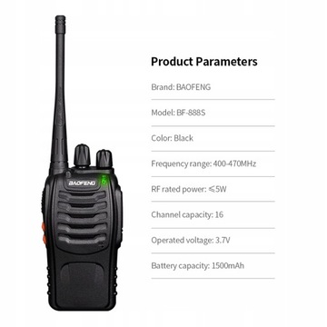 BAOFENG BF-888S UHF 400-470MHz FM Transceiver Two-