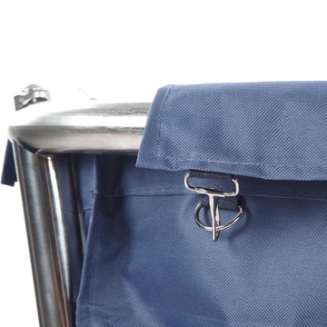 Прочная промышленная корзина для белья из нержавеющей стали.